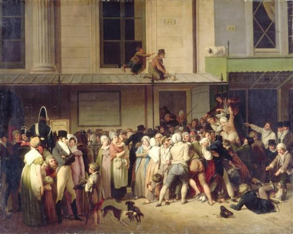 Entrance To A Free Show At The Ambigu-comique Theatre by Louis Leopold Boilly