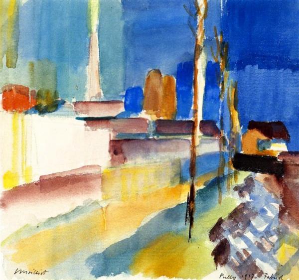 Factory In Pully by Louis Moilliet Oil Painting Reproductions