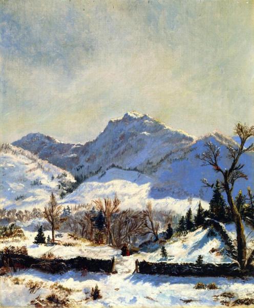 A Winter View From Newburgh, New York by Louis Remy Mignot