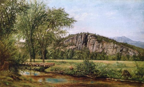 Cathedral Ledge, North Conway, New Hampshire by Louis Remy Mignot