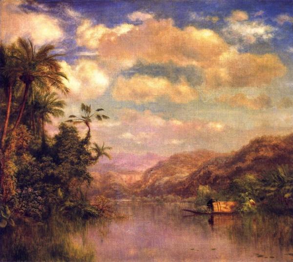 Gathering Plantains, Guayaquil Ecuador by Louis Remy Mignot