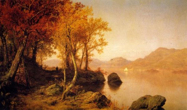 Indian Summer, Lake George by Louis Remy Mignot