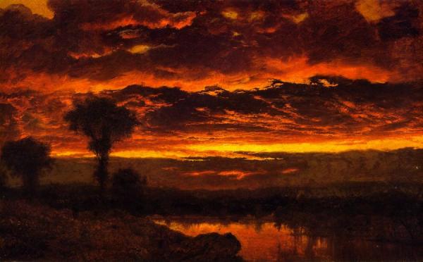 Sunset by Louis Remy Mignot