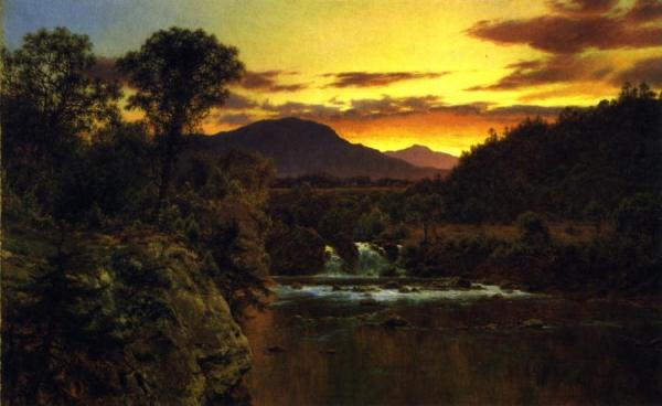 Sunset On White Mountains by Louis Remy Mignot