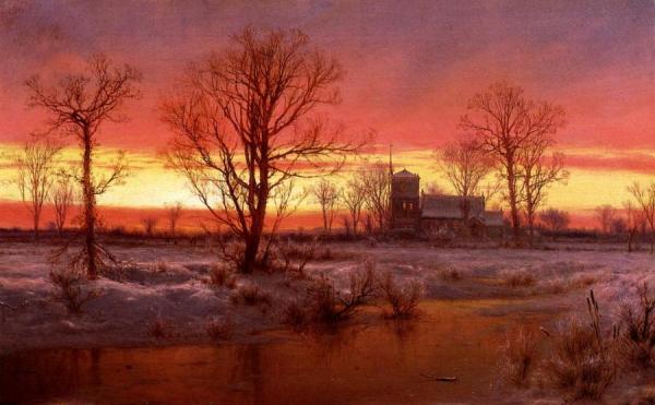 Sunset, Winter by Louis Remy Mignot