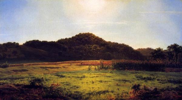 View Across The Valley Of Pierstorn, New York, From A Point Above Cascade Hills by Louis Remy Mignot