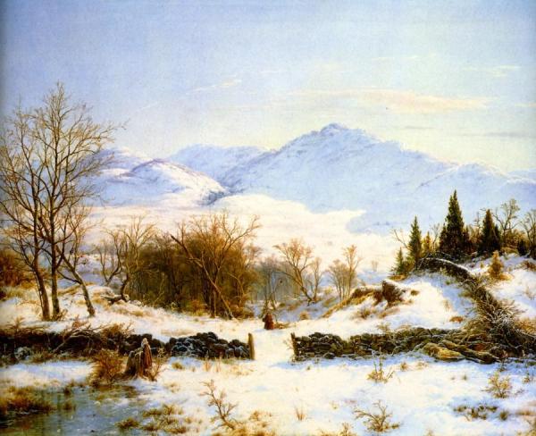 Louis Remy Mignot Winter Scene