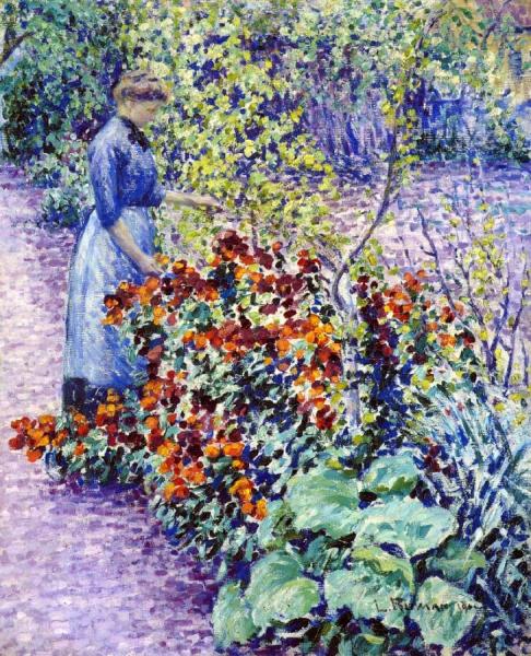 Garden In Giverny by Louis Ritman