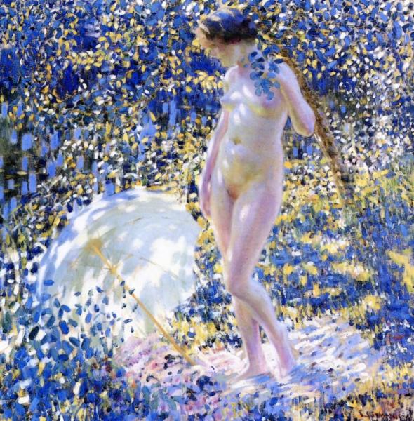 Louis Ritman Nude With A Parasol