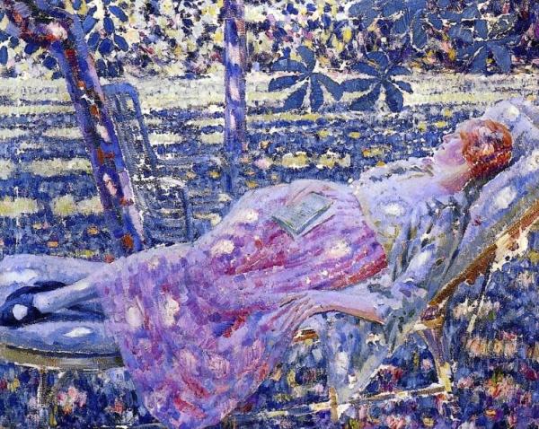 Summer Day In A Chaise Lounge by Louis Ritman