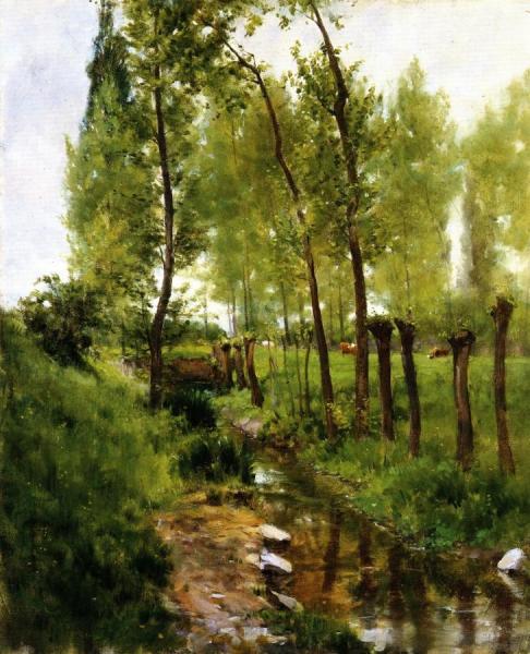 Willows And Stream, Giverny by Louis Ritter Oil Painting Reproductions