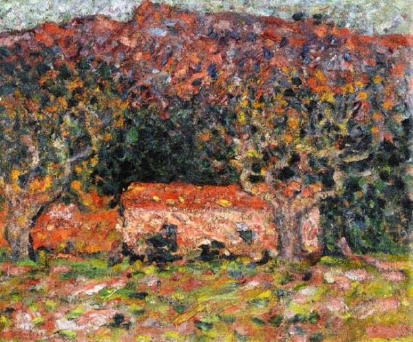A House Under The Olive Trees In Agay by Louis Valtat