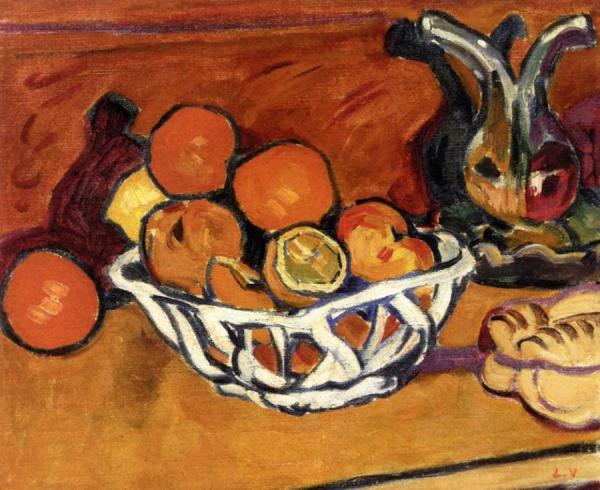 Basket Of Fruit, Bread And Cruet by Louis Valtat Oil Painting Reproductions