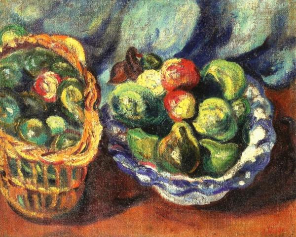 Baskets Of Fruit by Louis Valtat