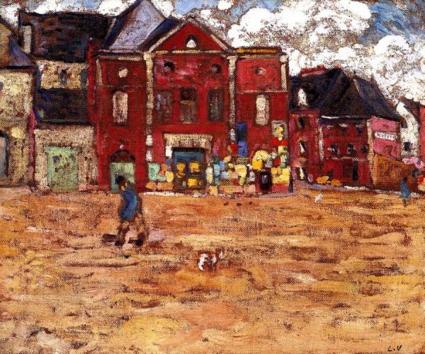 Bernay, La Place De L'abbatiale by Louis Valtat