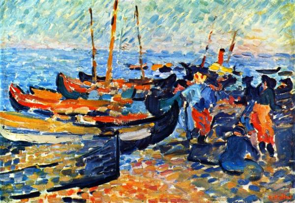 Boats At Arachon by Louis Valtat