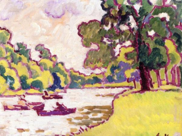 Boats In The Bois De Boulogne by Louis Valtat