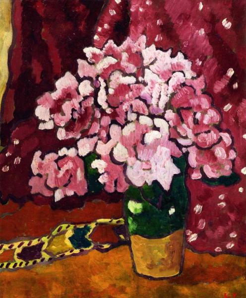 Bouquet Of Pink Flowers by Louis Valtat