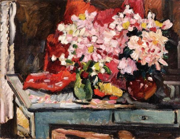 Campaign Table With Two Bouquets by Louis Valtat Oil Painting Reproductions