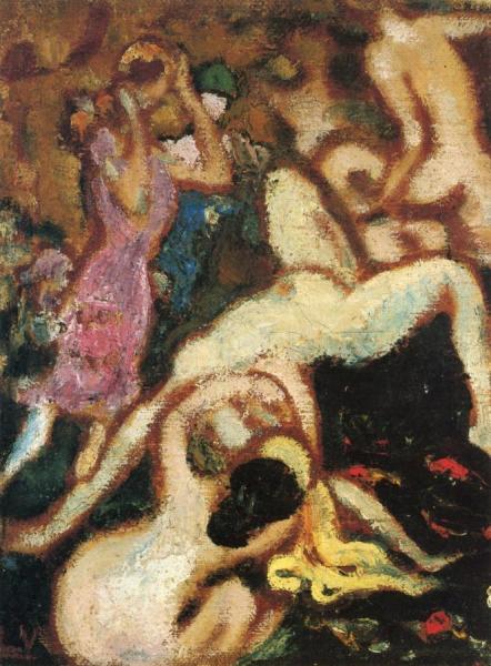 Composition, Woman In A Pink Tunic by Louis Valtat