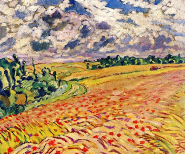 Field Of Wheat With Poppies by Louis Valtat