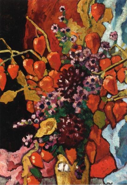 Flowers And Physallis by Louis Valtat