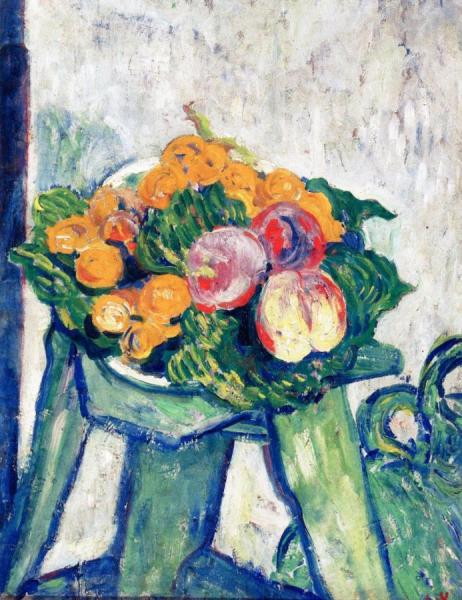 Fruit On A Stool by Louis Valtat
