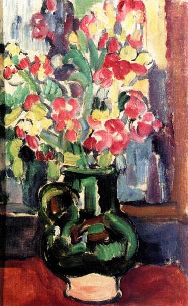 Gillyflowers In A Vase by Louis Valtat