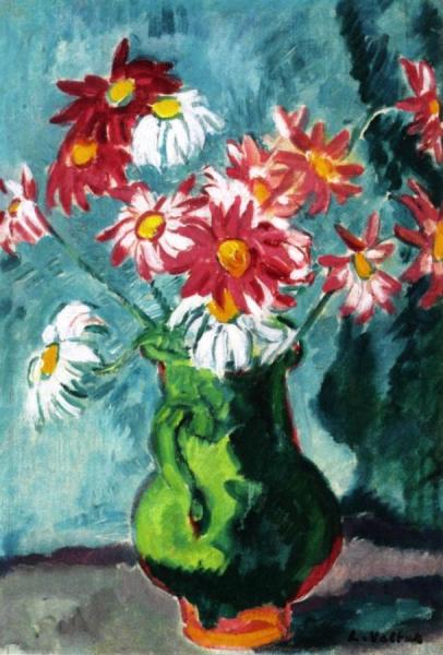 Green Jug With Daisies by Louis Valtat