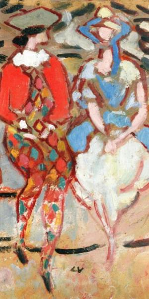 Harlequin And Colombine by Louis Valtat