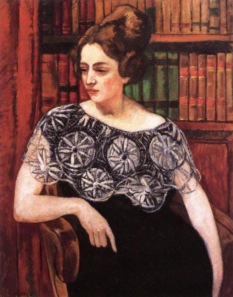 Juliette Juin In A Lace Collar by Louis Valtat