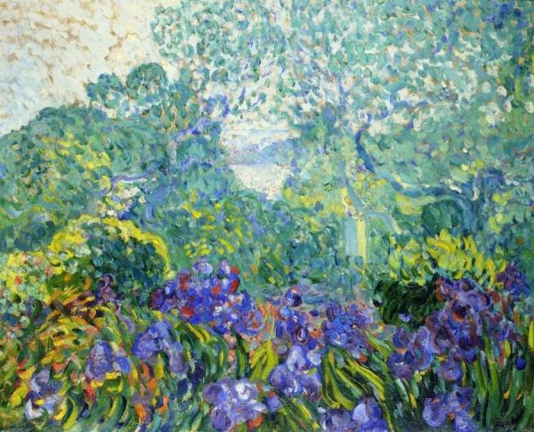 Landscape With Violet Irises by Louis Valtat