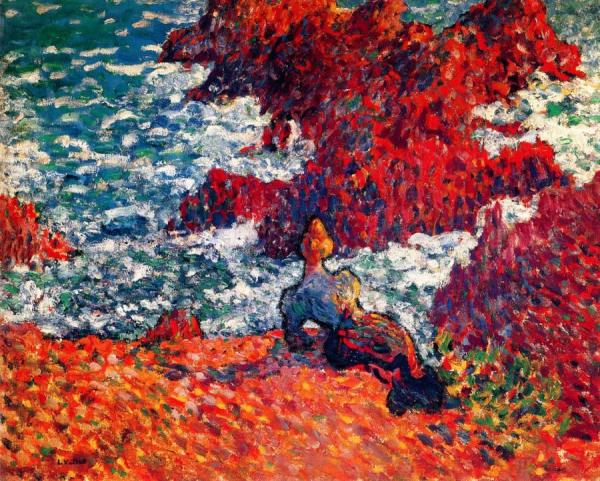 Madame Valtat At Agay by Louis Valtat