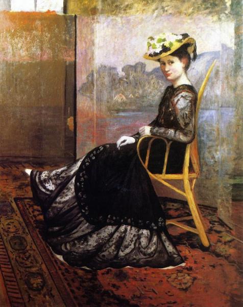 Madame Valtat In The Studio by Louis Valtat