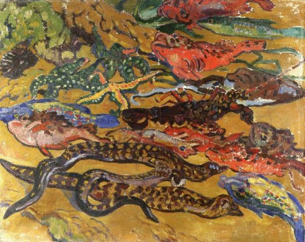 Moray Eels And Racasses by Louis Valtat