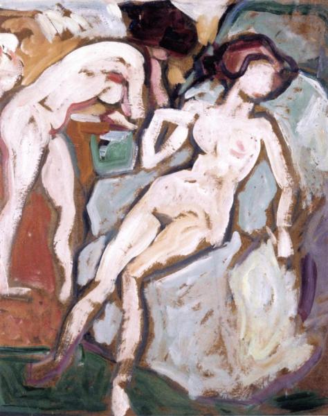 Nude In A Blue Armchair by Louis Valtat