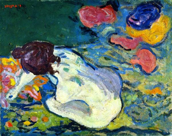 Nude In The Garden by Louis Valtat Oil Painting Reproductions
