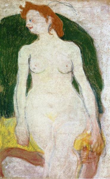 Nude On A Green Armchair by Louis Valtat