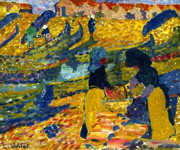 Oyster Fisherwomen At Arcachon by Louis Valtat