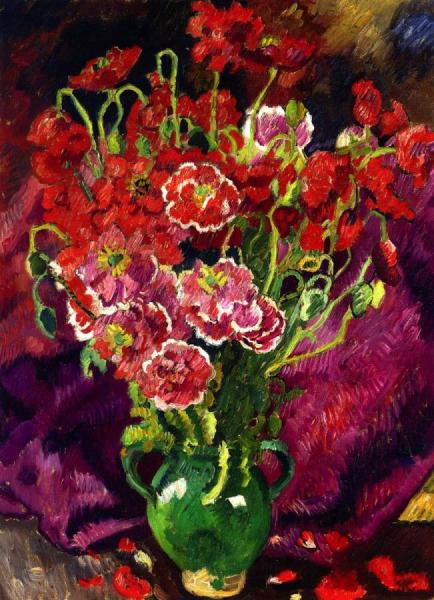 Louis Valtat Red Flowers In A Vase