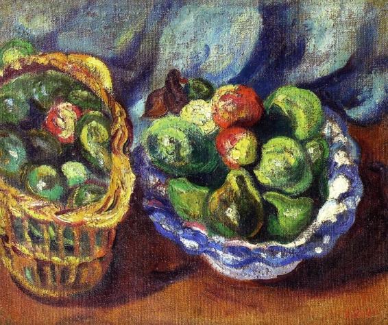 Shopping Basket And Basket Of Fruit by Louis Valtat