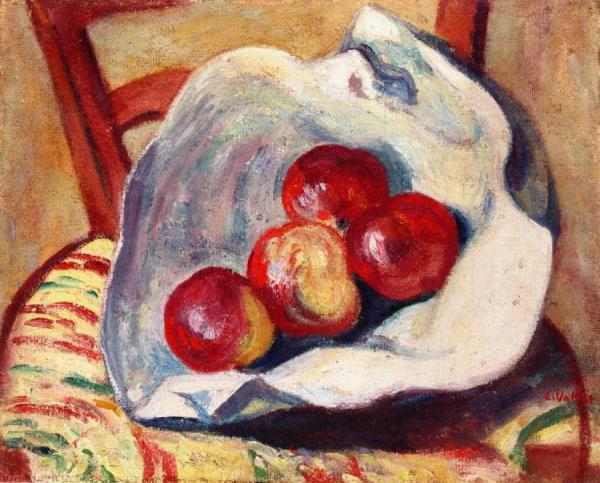 Still Life, Apples On A Chair by Louis Valtat