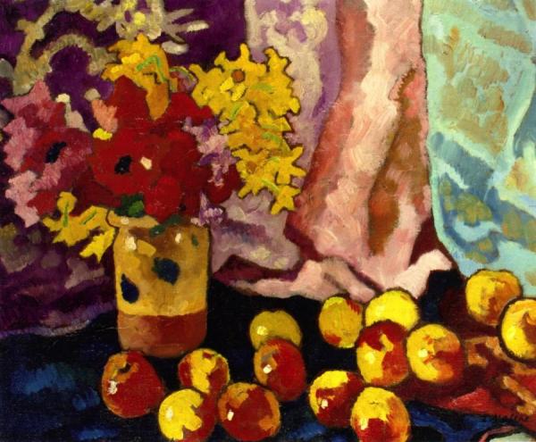 Still Life With Flowers And Apples by Louis Valtat