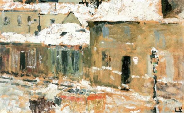 Street In Paris In The Snow by Louis Valtat