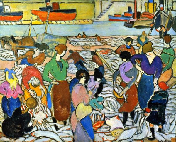 The Fish Market In Boulogne by Louis Valtat