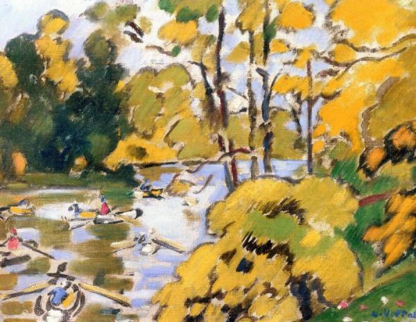 The Lake In The Bois De Boulogne by Louis Valtat