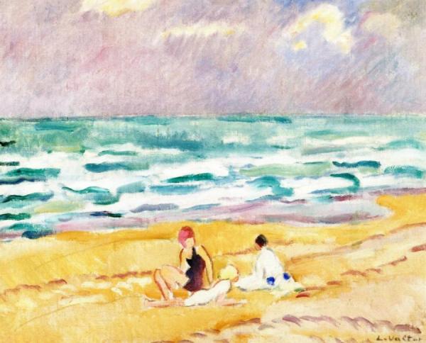 Three Figures On A Beach by Louis Valtat