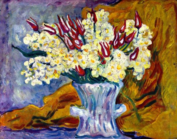 Tulips And Narcussus by Louis Valtat