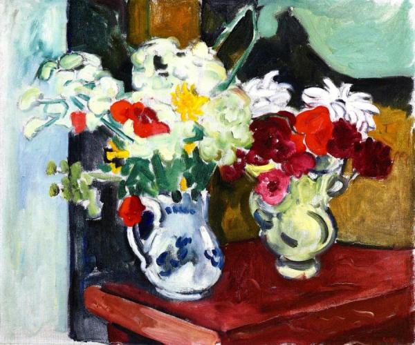 Two Bouquets Of Flowers by Louis Valtat Oil Painting Reproductions