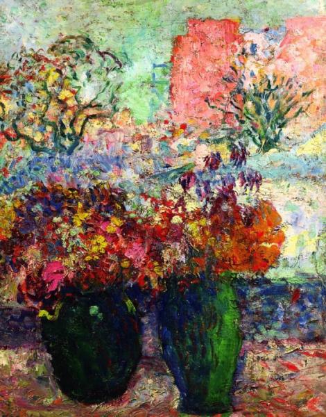 Two Vases Of Flowers by Louis Valtat Oil Painting Reproductions